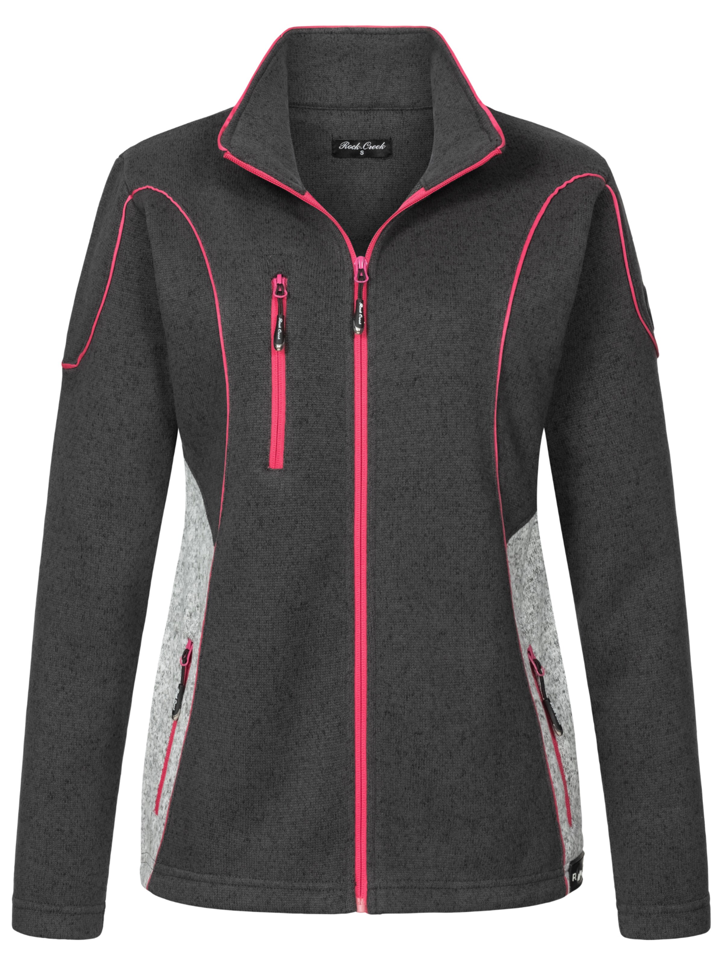 Rock Creek Fleecejacke in Grau: Vorderseite