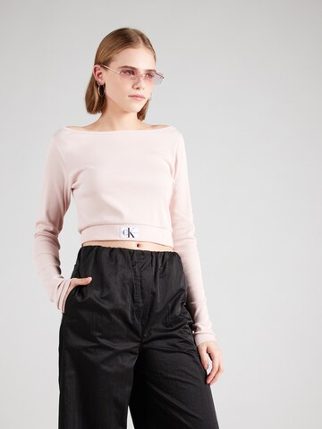 Calvin Klein Jeans Regular T-shirt i rosa: framsida