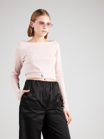 Regular T-shirt Calvin Klein Jeans en rose : devant