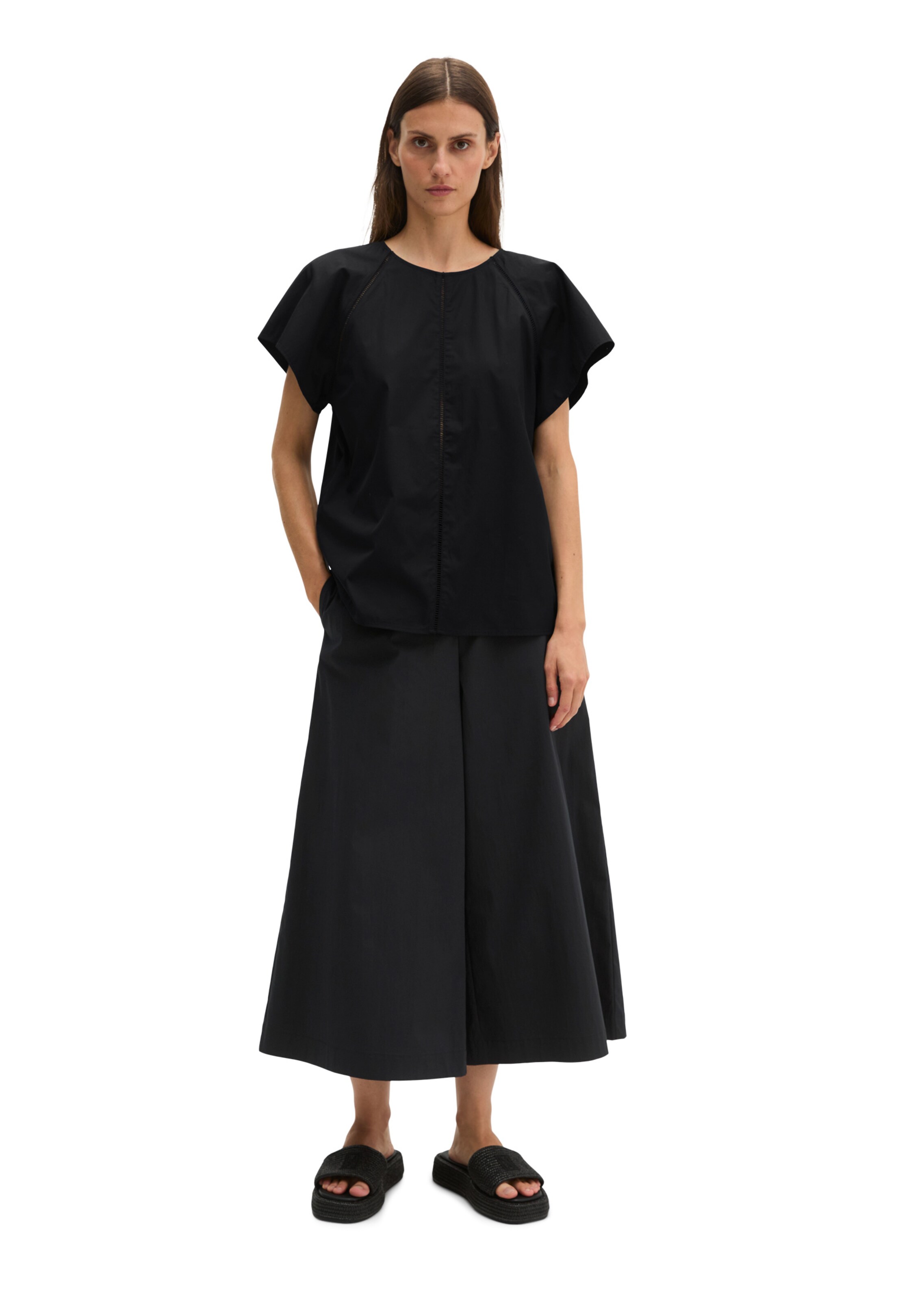 Marc O'Polo Bluse in Schwarz: Vorderseite