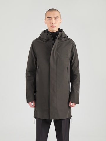 Manteau mi-saison Krakatau en gris : devant