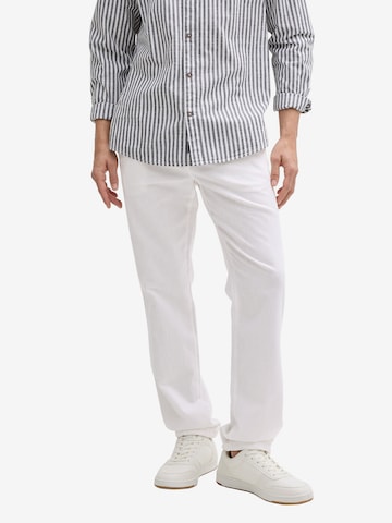 TOM TAILOR Regular Housut värissä valkoinen: etupuoli