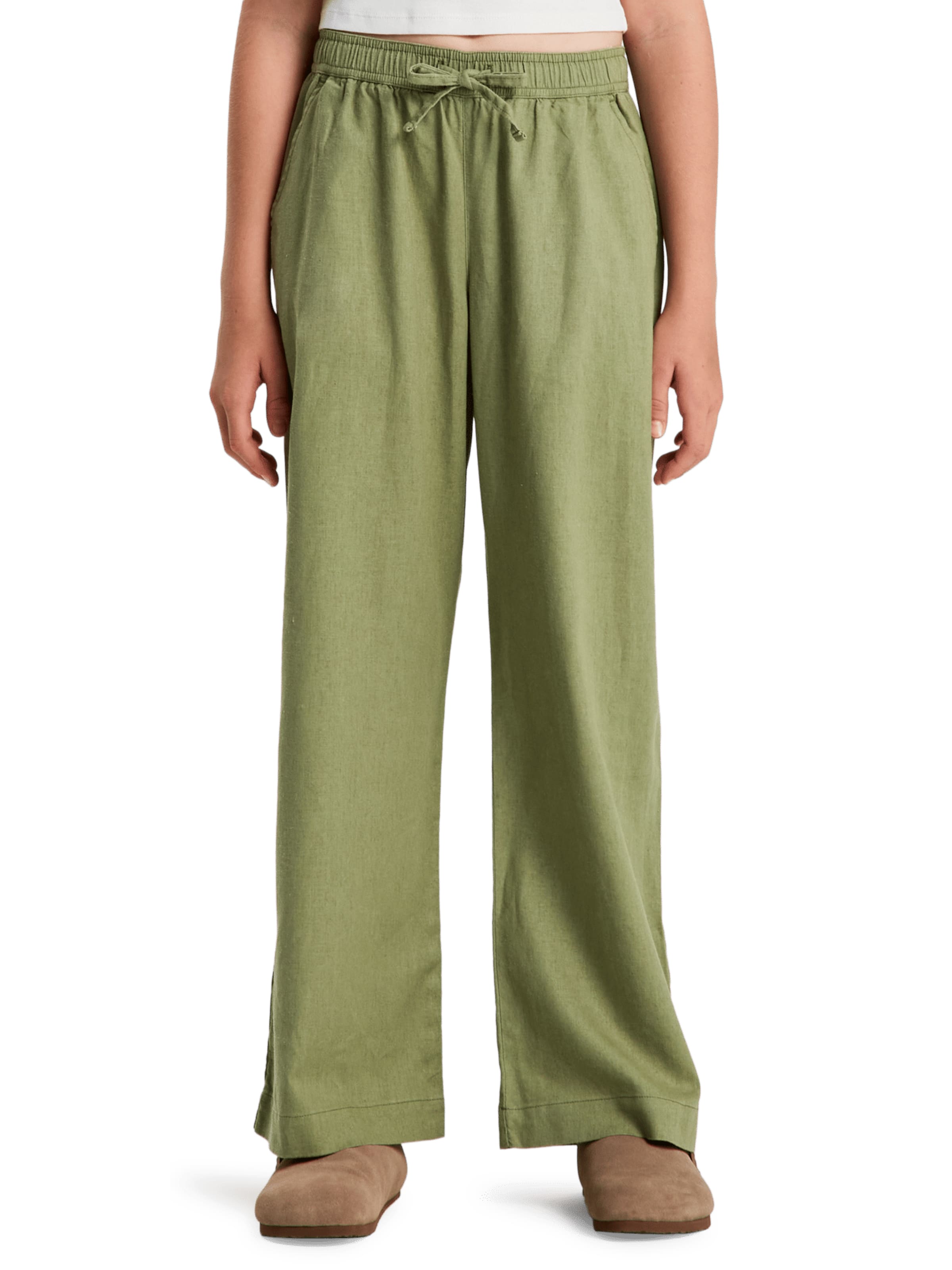 ROXY Wide Leg Hose 'Lekeitio Break' in Grün: Vorderseite