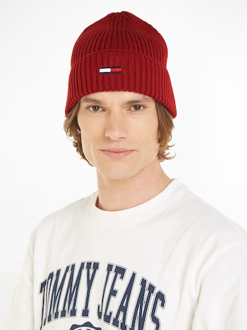 Bonnet Tommy Jeans en rouge : devant