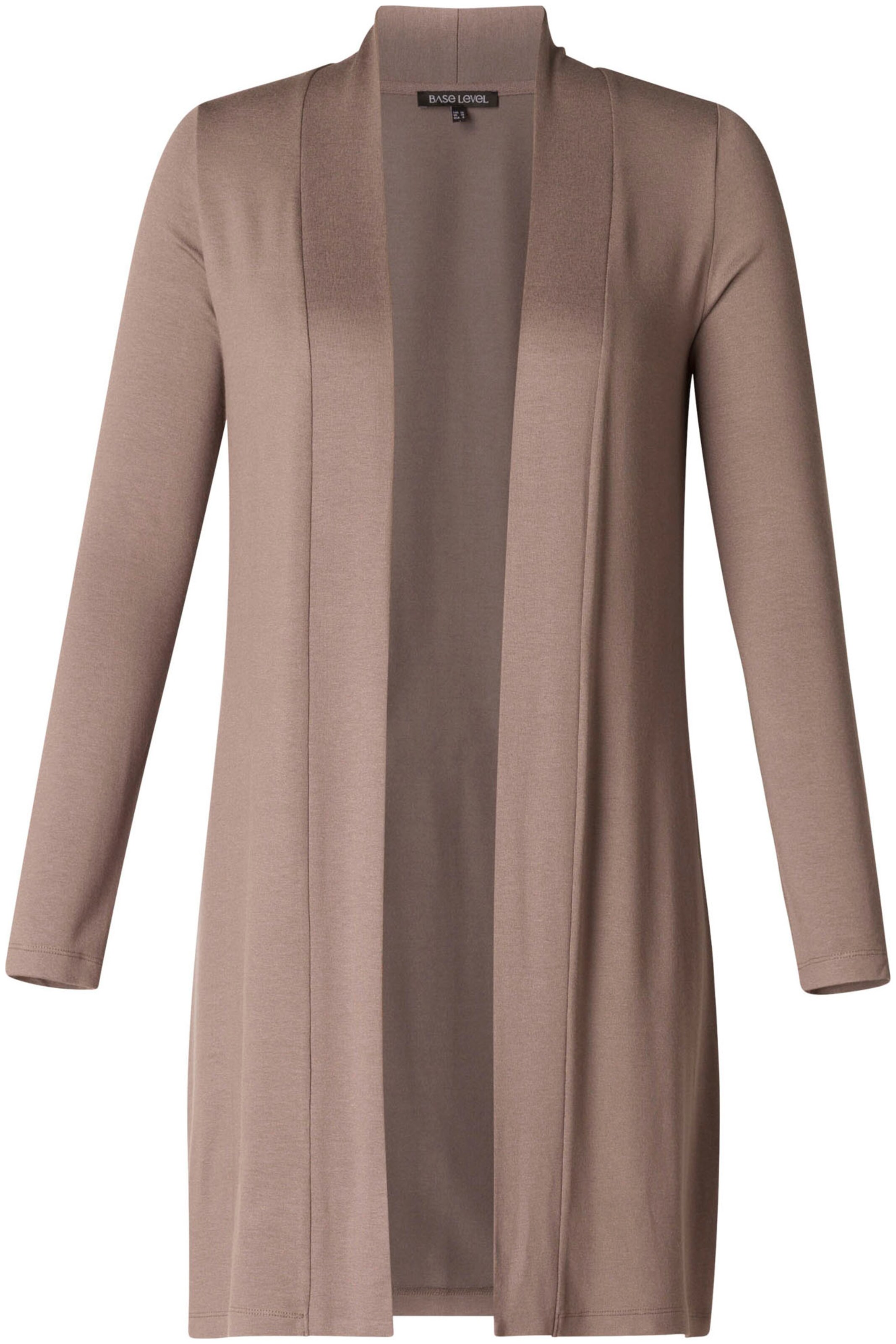 BASE LEVEL Strickjacke in Grau: Vorderseite