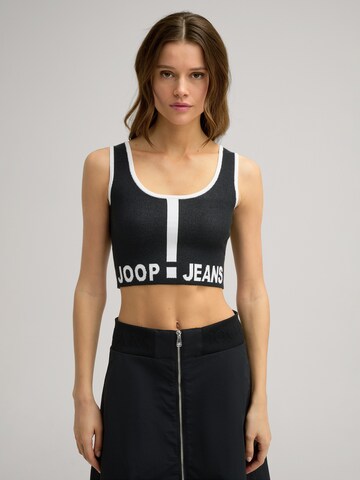 JOOP! Jeans Knitted top 'Kama' in Black: front