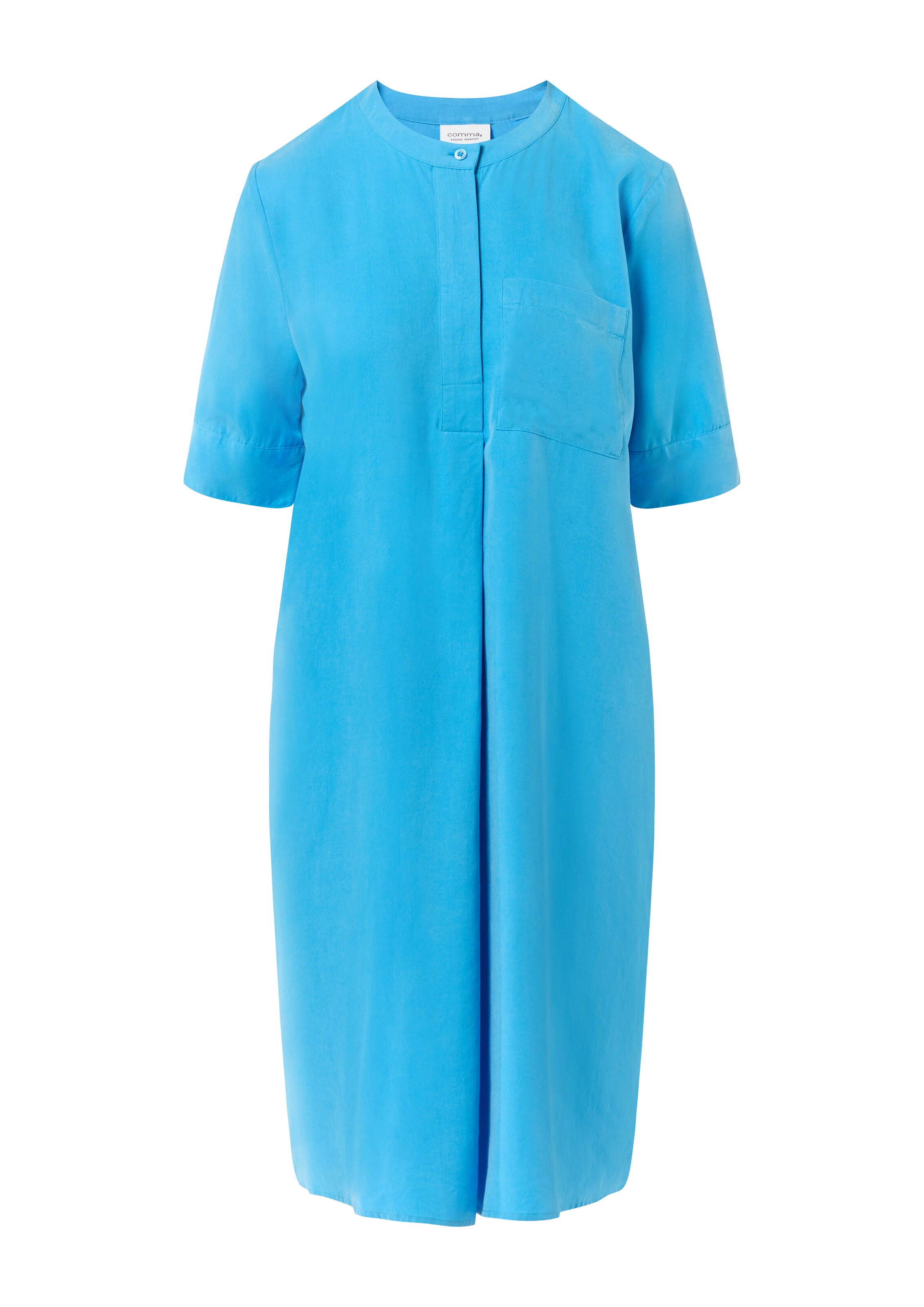 comma casual identity Jurk in Blauw: voorkant