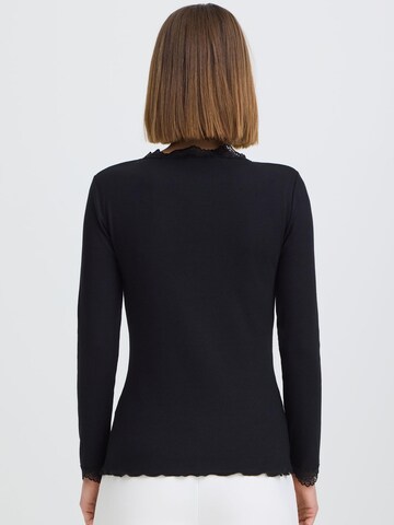 Oxmo Langarmshirt ' OXNSuna Lace ' in Schwarz