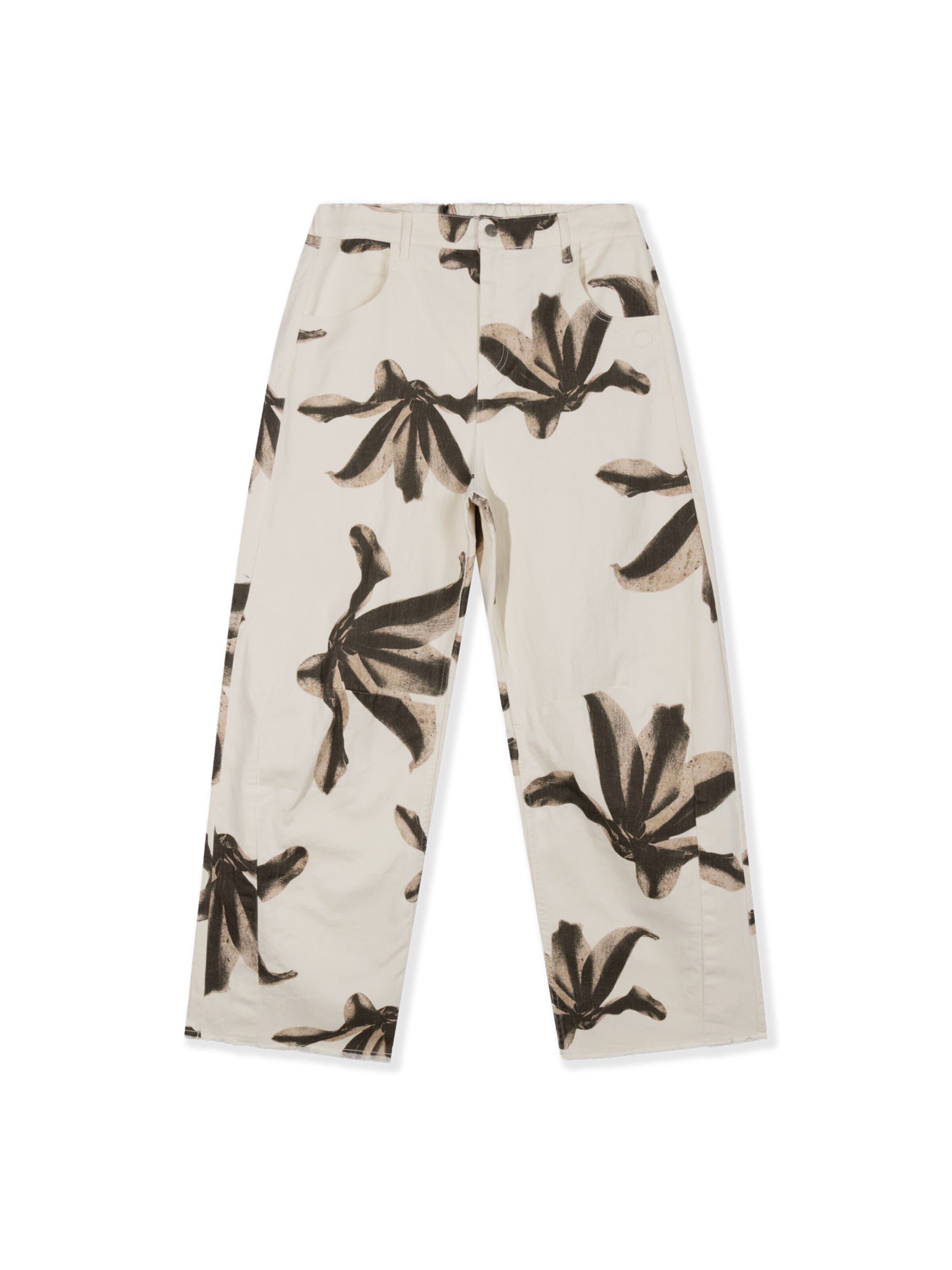 10Days Wide leg Trousers in White: front