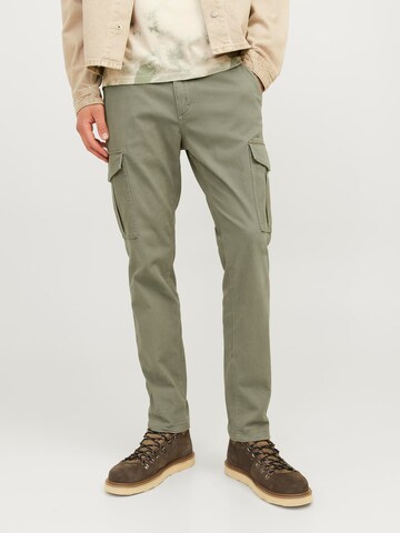 JACK & JONES Regular Cargobroek 'MARCO JOE' in Groen: voorkant