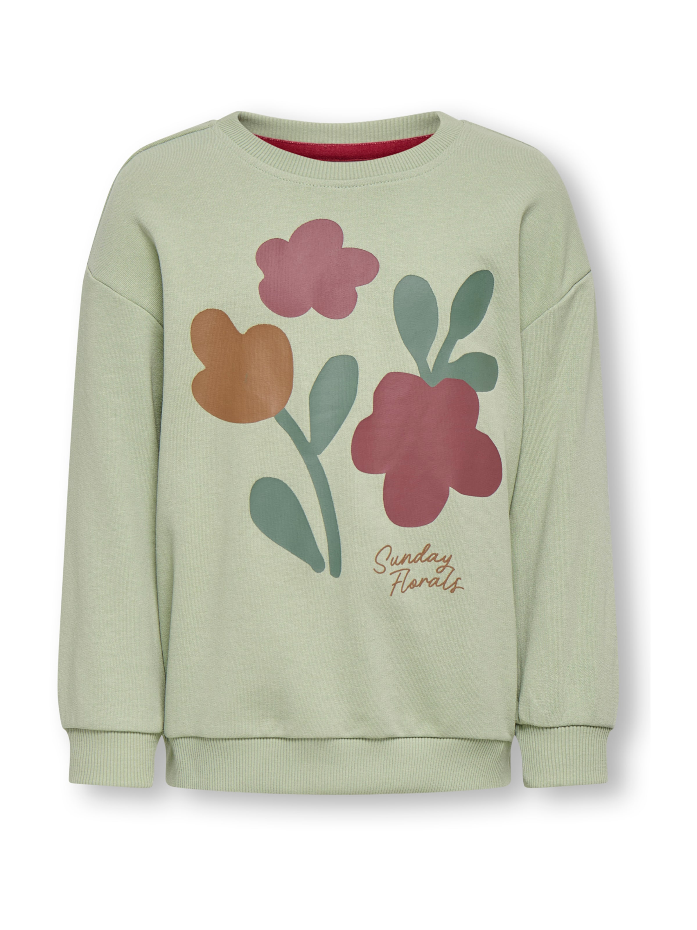 Only Mini Sweatshirt 'KMGGEORGIAS' in Green: front