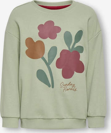 Sweat-shirt 'KMGGEORGIAS' Only Mini en vert : devant