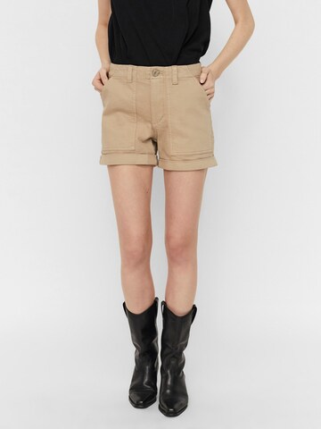 VERO MODA Regular Broek in Beige: voorkant