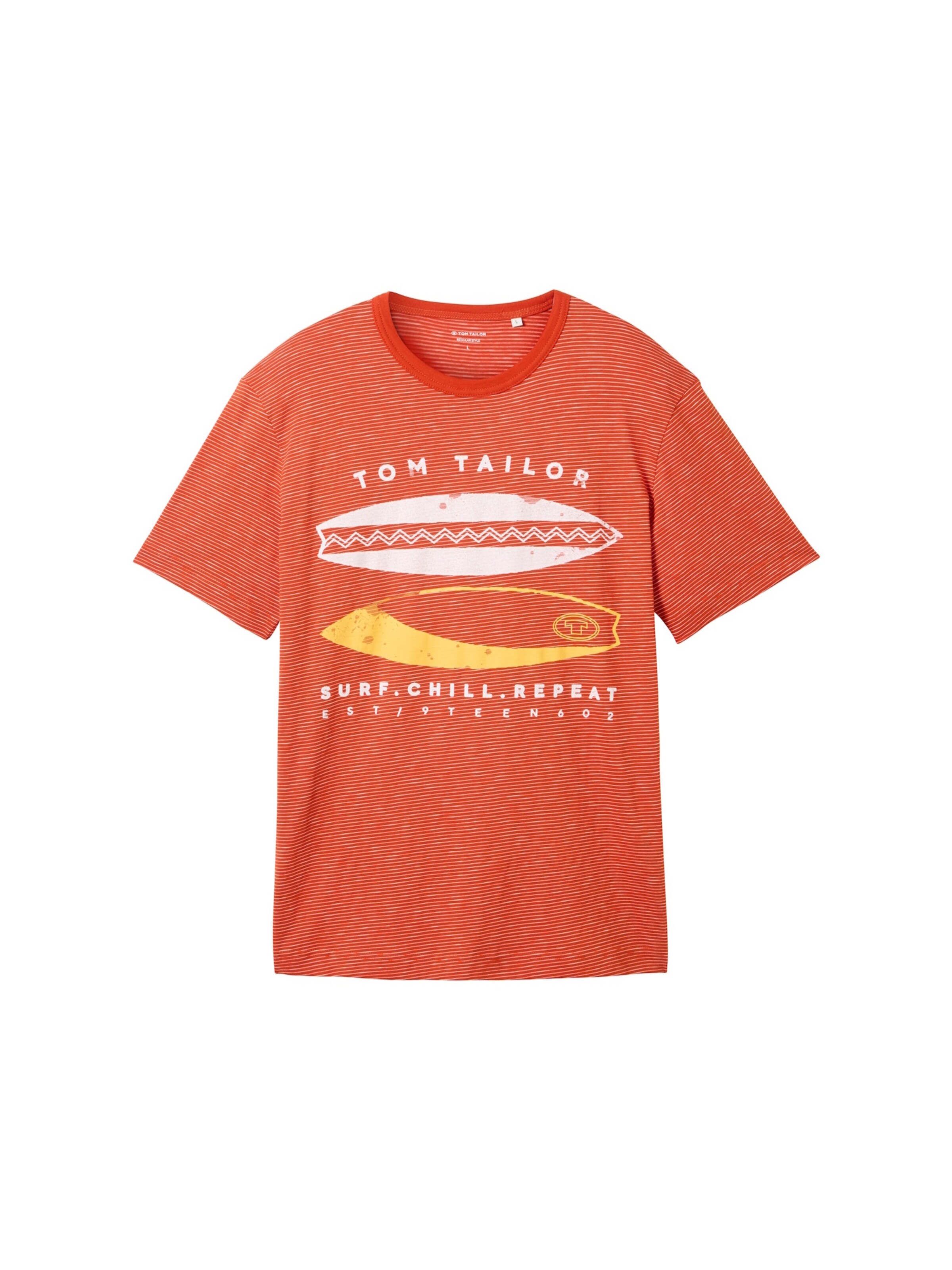T-Shirt TOM TAILOR en orange : devant