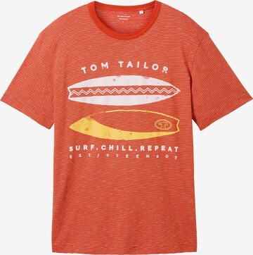 T-Shirt TOM TAILOR en orange : devant