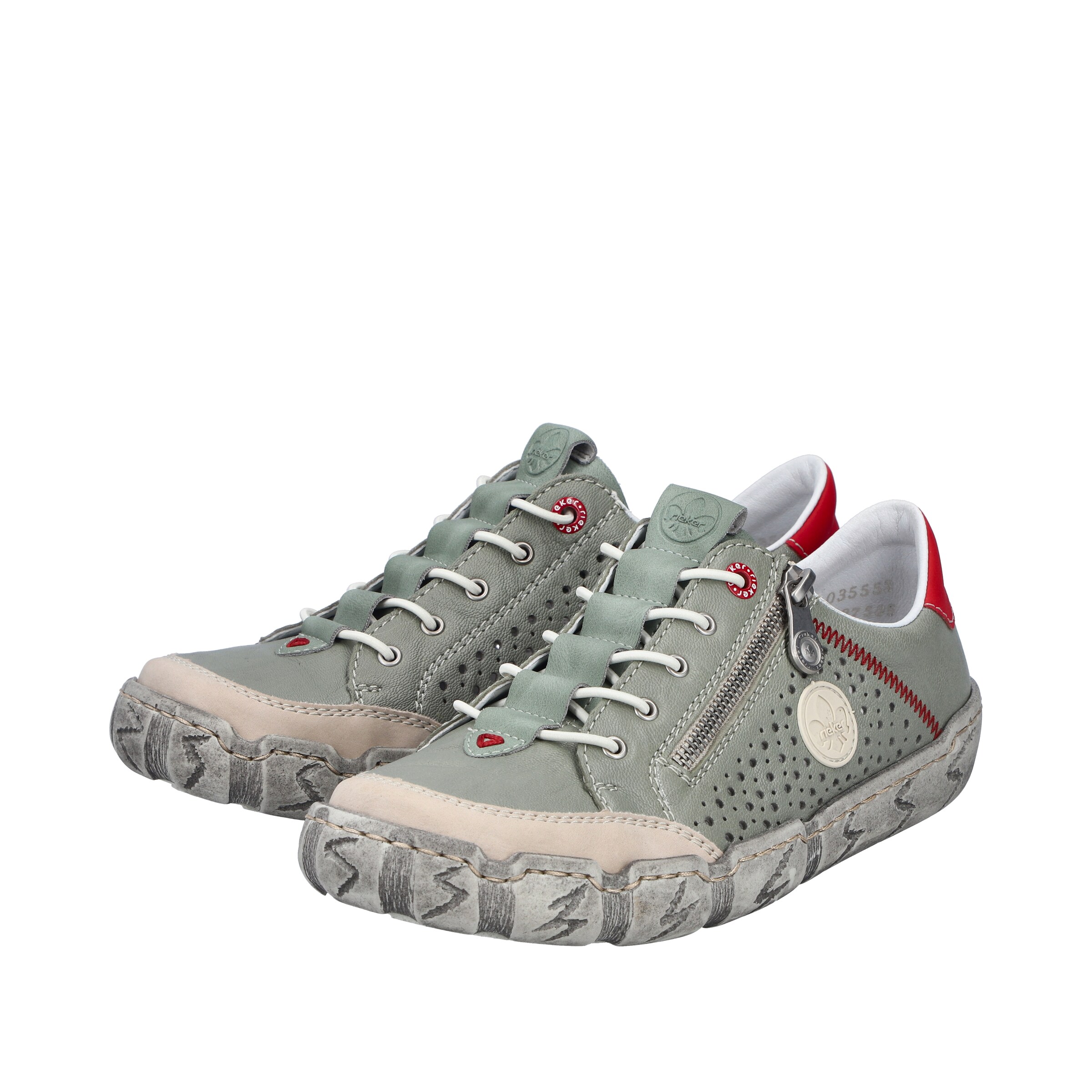 Chaussure de sport à lacets Rieker en vert