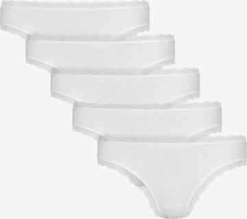 String 'COTTON LACE Tanga Women 5er Pack' Maxte en blanc : devant