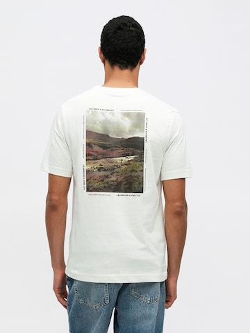 Barbour Koszulka 'Parkend Photographic' w kolorze biały: przód