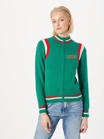 Cardigan King Louie en vert : devant