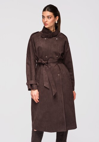 Ombre Tussenmantel in Bruin: voorkant