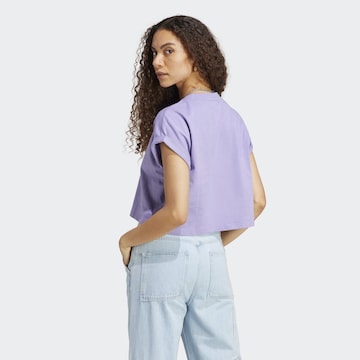 purpurinė ADIDAS ORIGINALS Marškinėliai 'Adicolor Classics Trefoil'