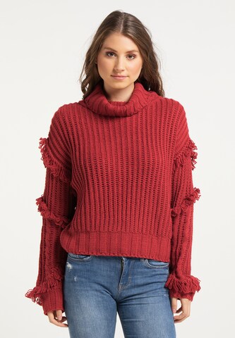 Pull-over IZIA en rouge : devant