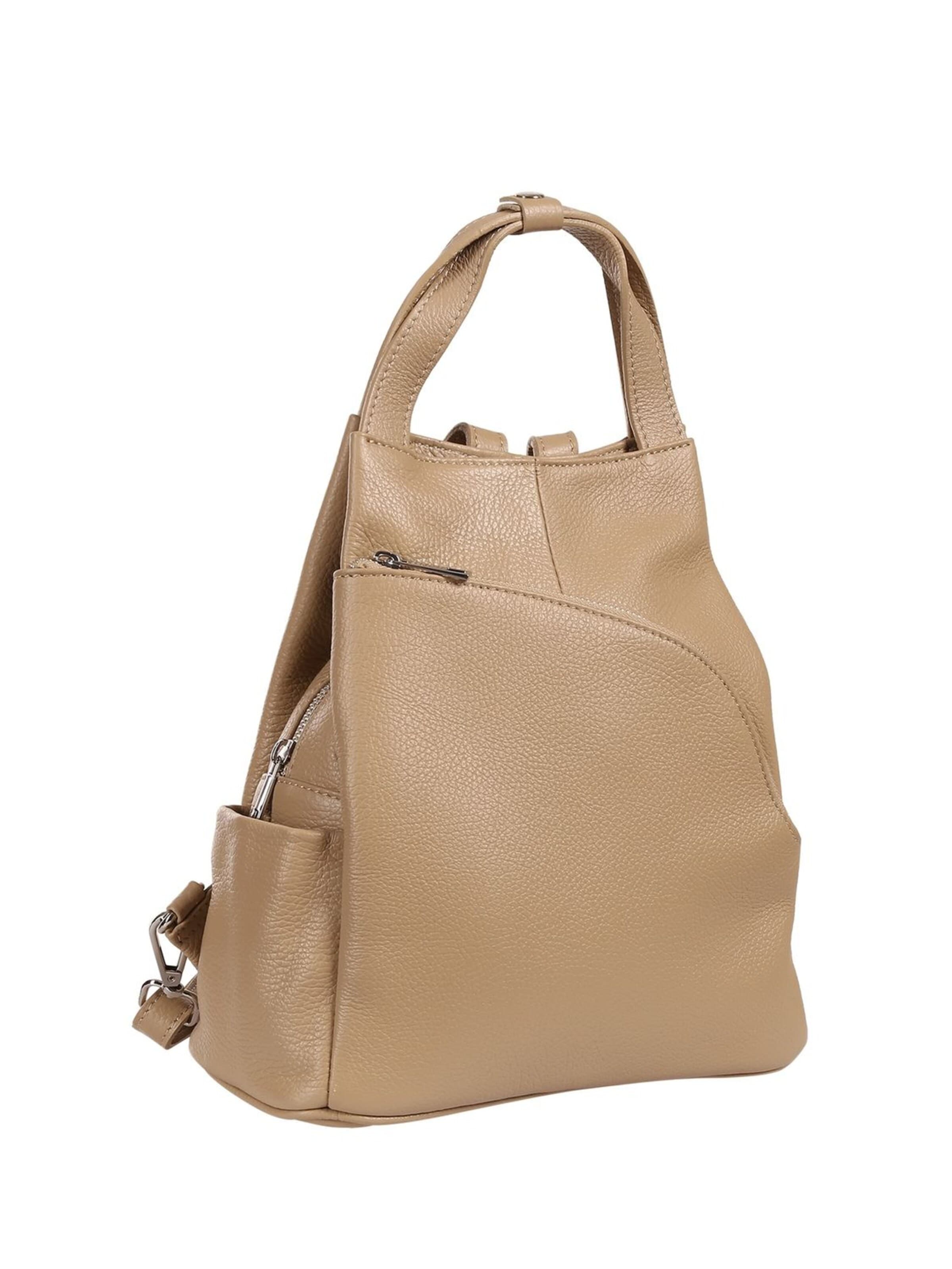 Sac à dos Toscanto en beige : devant
