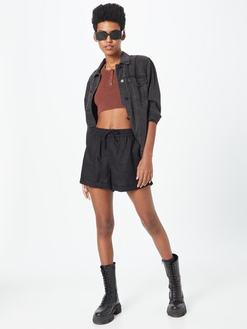 TOM TAILOR DENIM Loosefit Shorts in Schwarz