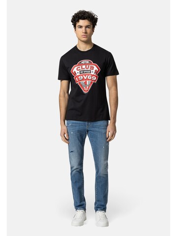 19V69 ITALIA Тениска 'Rafael Racing Club' в черно: отпред