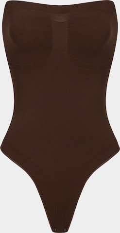 cfab (formerly creamy fabrics) Shapingbody 'Trägerloser Bodysuit Sculpting Shapewear mit String' i brun: framsida