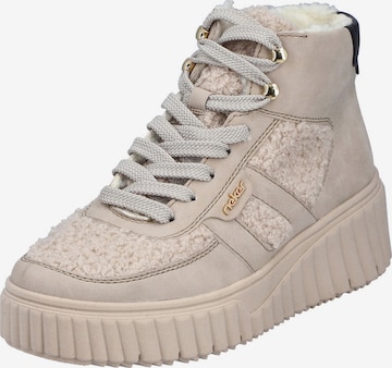 Bottines à lacets Rieker en beige : devant