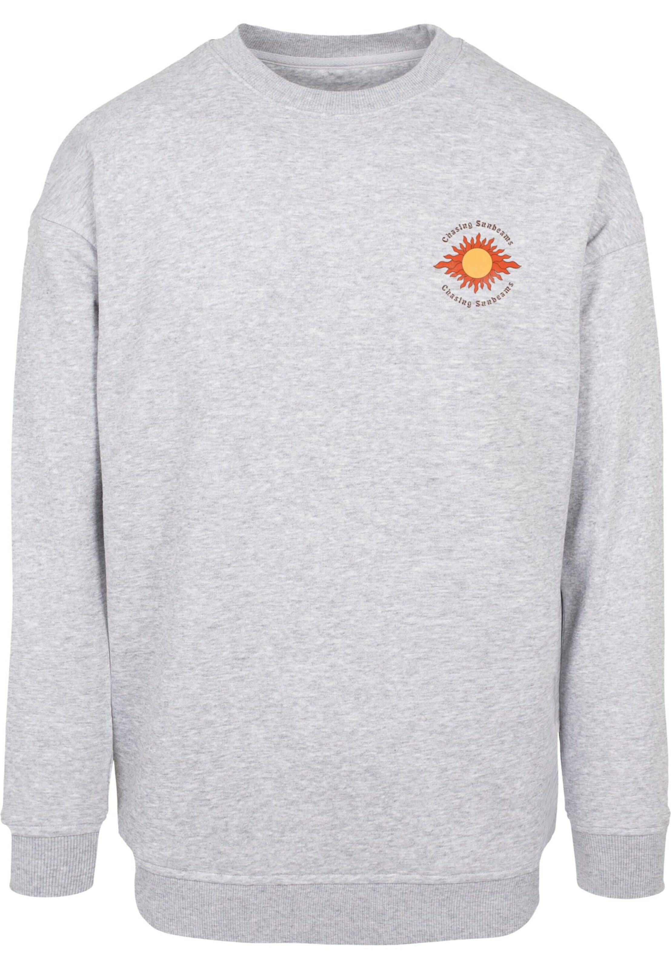 Merchcode Sweatshirt 'Chasing Sunbeams' in Grau: Vorderseite