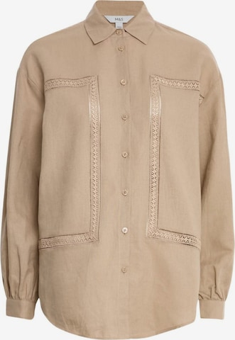 Camicia da donna di Marks & Spencer in beige: frontale