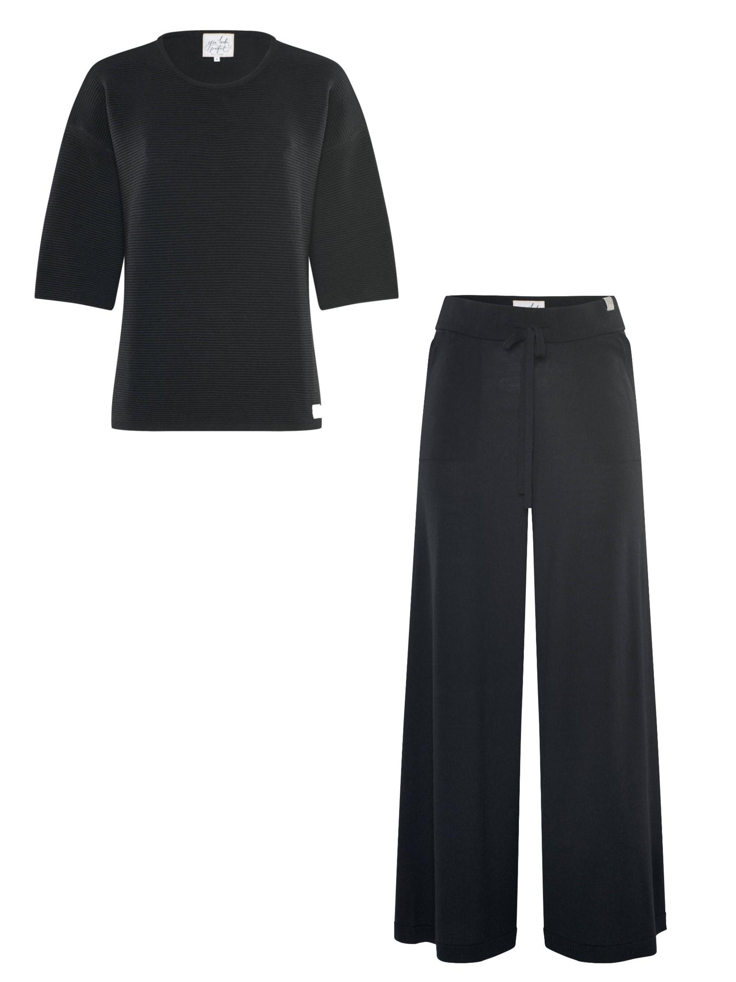 Tenue d'intérieur 'Pullover Fay & Pants Frida' YOU LOOK PERFECT en noir : devant