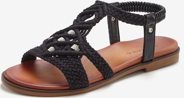 LASCANA Strap Sandals in Black: front