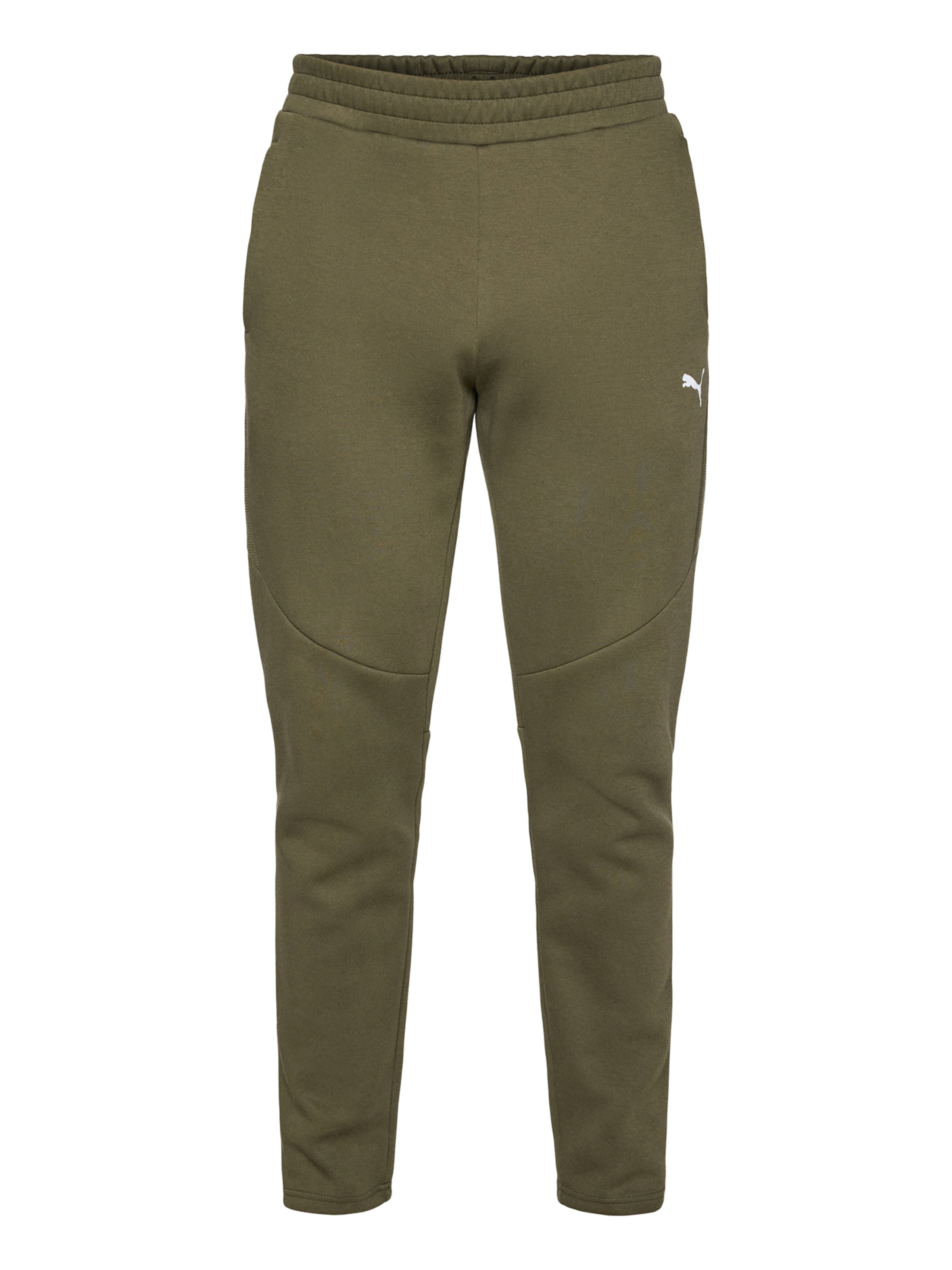 PUMA Slimfit Παντελόνι φόρμας 'Evostripe' σε πράσινο: μπροστά