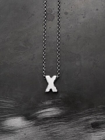 REYTEL Ketting 'Letter X' in Zilver: voorkant