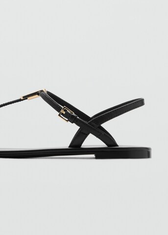 MANGO Zehentrenner 'Noma' in Schwarz