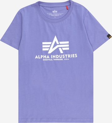 T-Shirt ALPHA INDUSTRIES en violet : devant