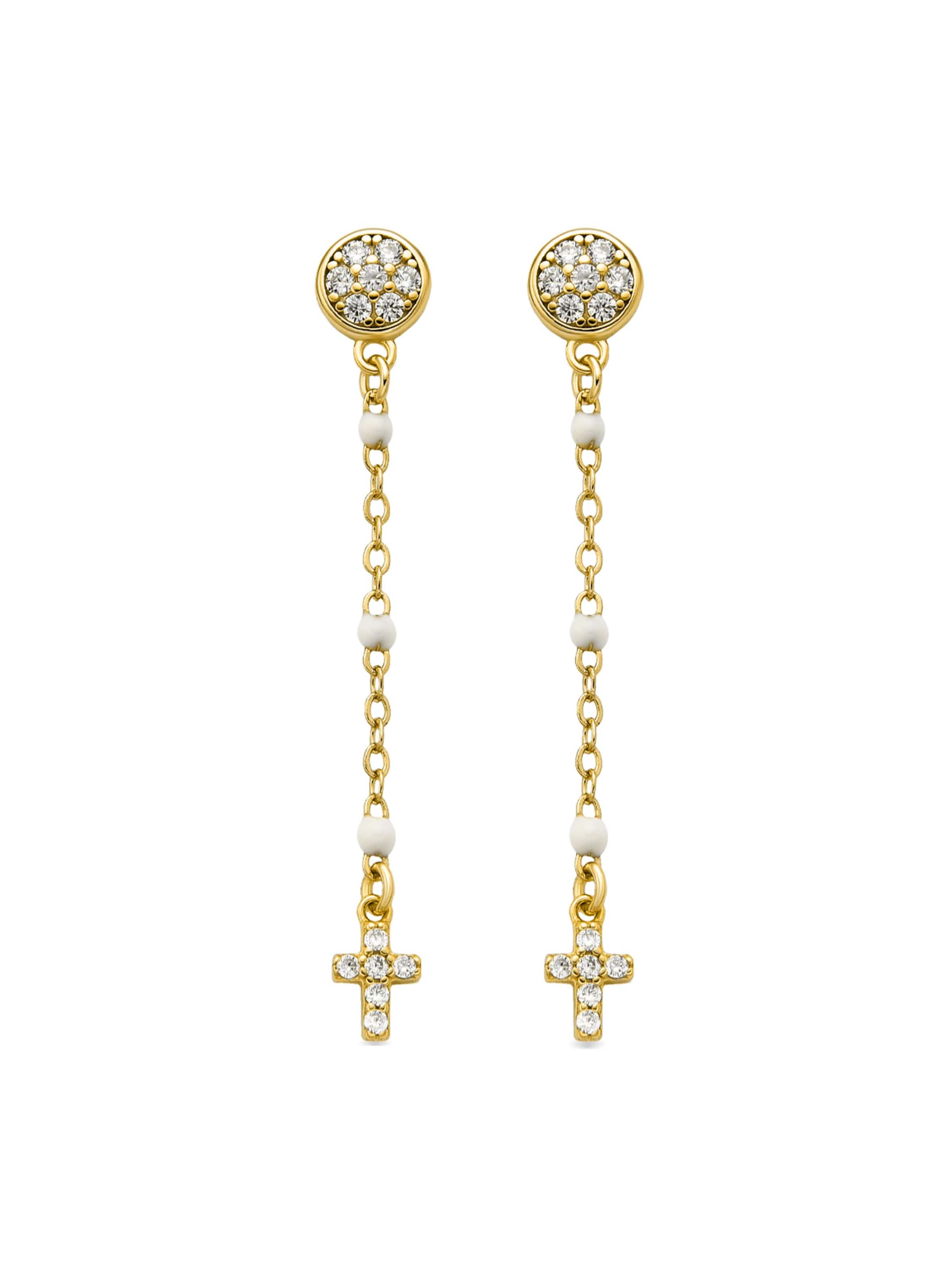 Luxenter - Pendientes 'Senai' en oro: frente