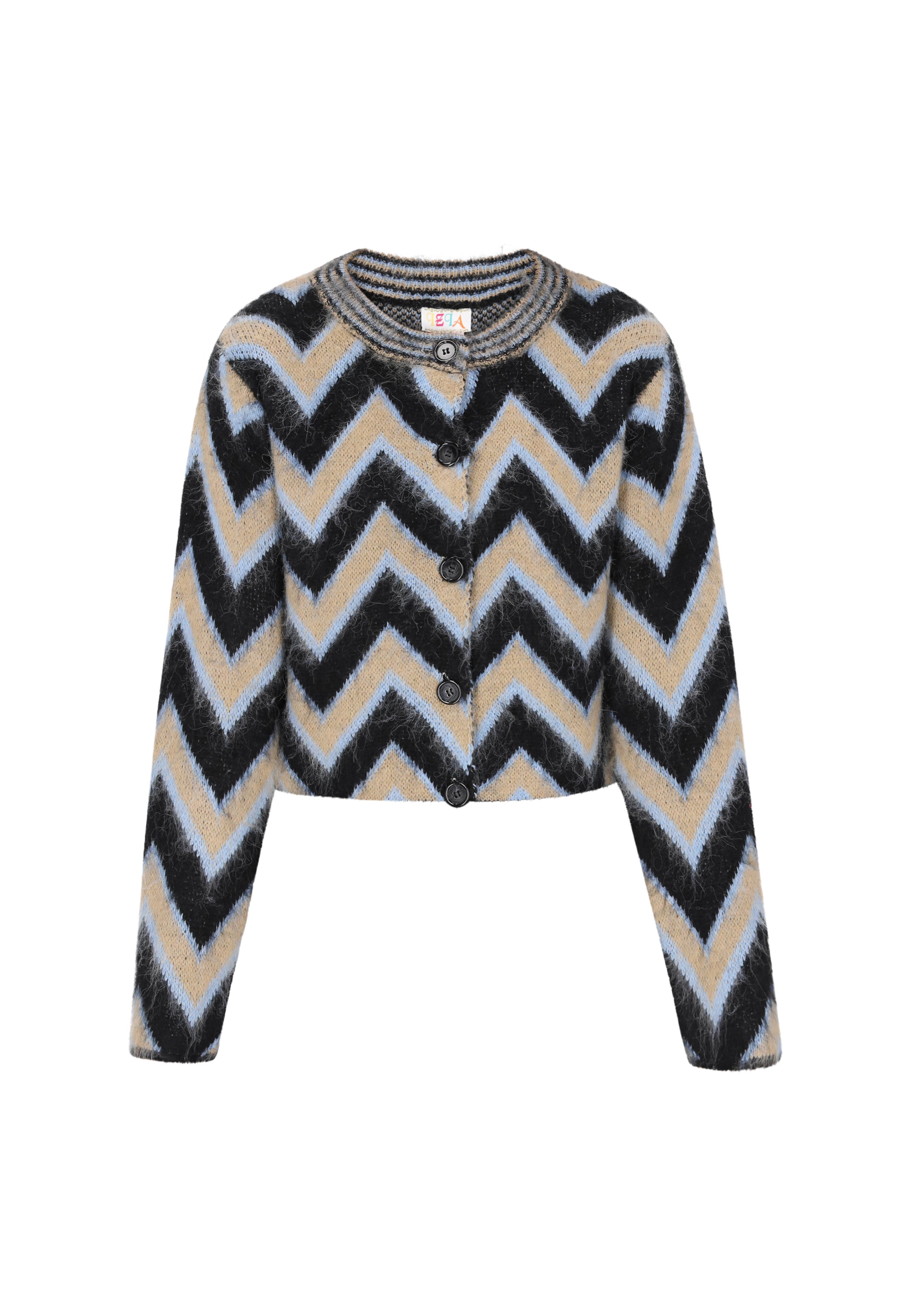 IZIA Neuletakki värissä beige / pastellinsininen / musta, Tuotenäkymä