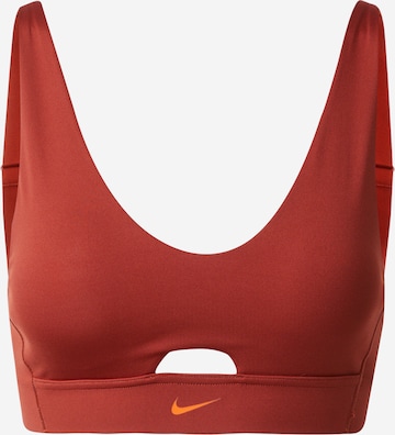 NIKE Bustier Biustonosz sportowy 'INDY' w kolorze pomarańczowy: przód