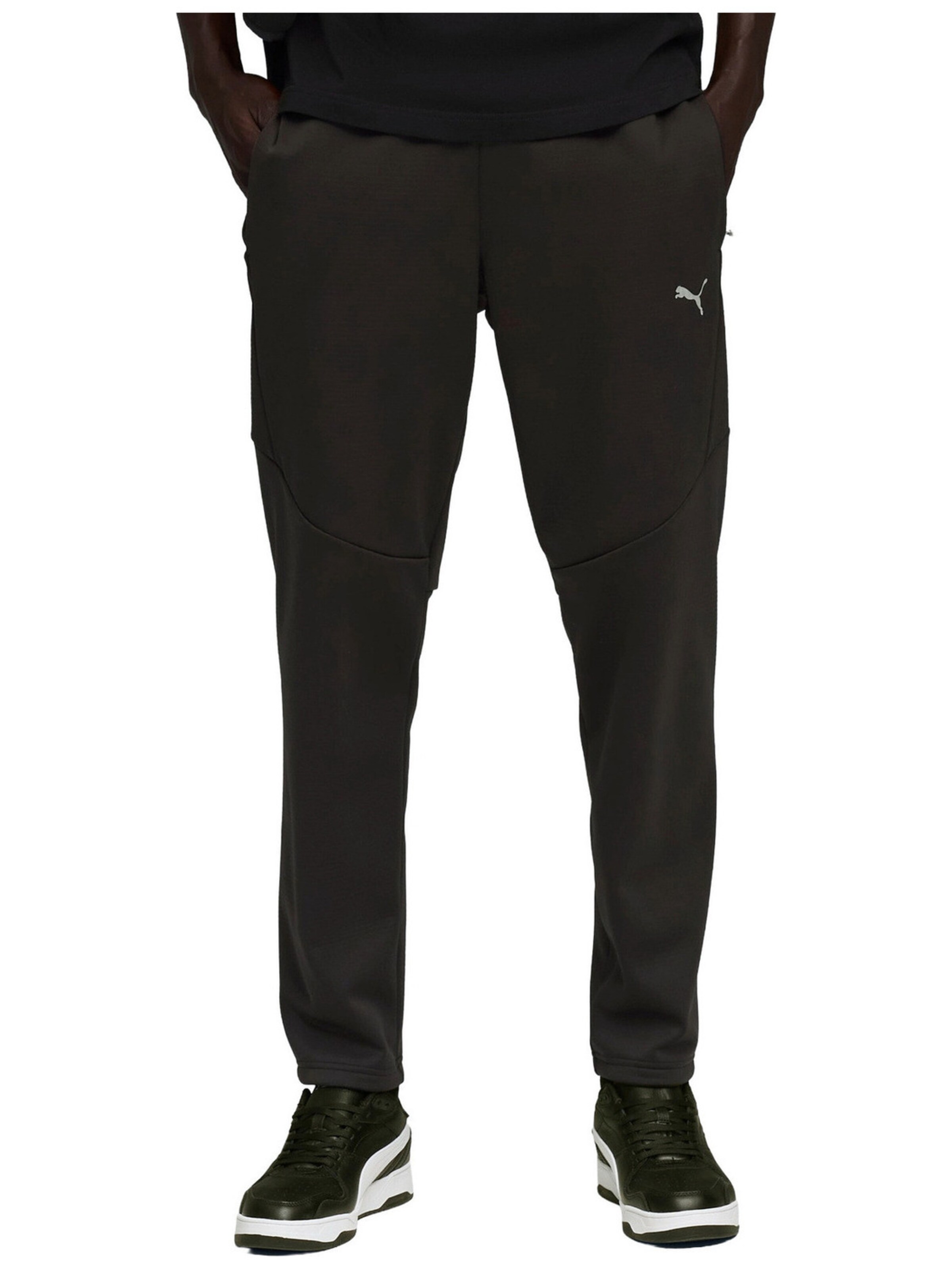 PUMA Regular Sports trousers 'Puma Evostripe Warm Pants' in Black: front