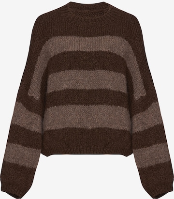 Lilavie Strickpullover ' Alesaa ' in Braun: Vorderseite