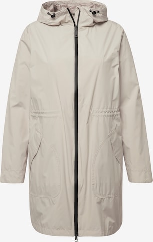 Ulla Popken Between-Seasons Parka in Beige: front