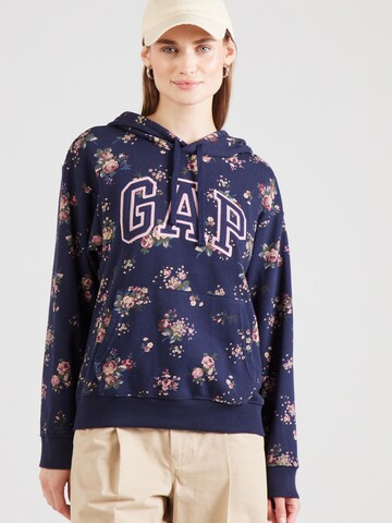 GAP Sweatshirt 'HERITAGE' in Blauw: voorkant