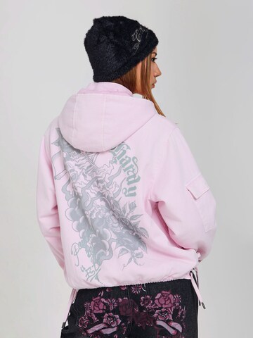 rožinė Ed Hardy Demisezoninė striukė