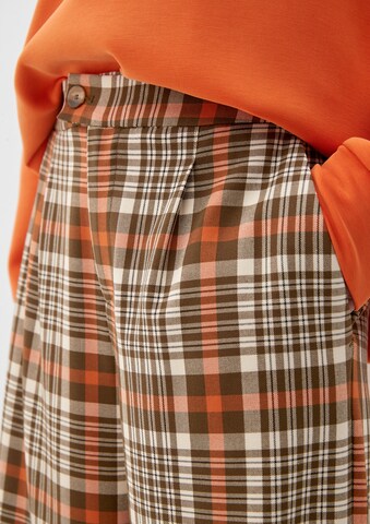 s.Oliver Wide leg Pleat-Front Pants in Mixed colors