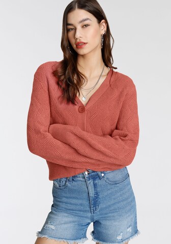 TAMARIS Knit Cardigan in Orange