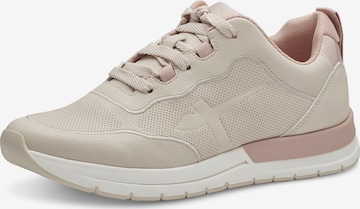 Baskets basses TAMARIS en beige : devant